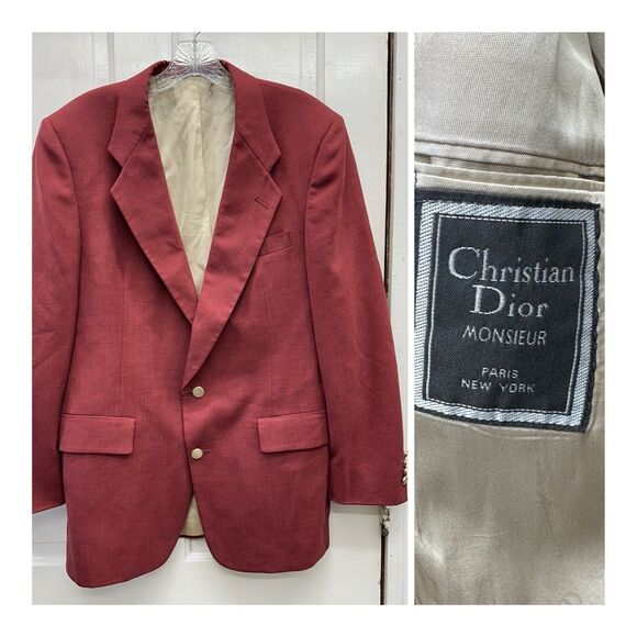 Dior Other - Christian Dior deep red two button suit sport coat jacket